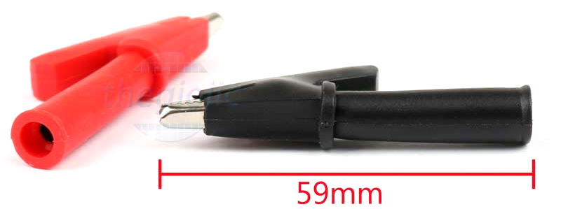Kẹp Cá Sấu Đỏ 30A Miệng 4.5mm Xỏ Dây 4mm