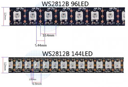 LED Dây 5050 RGB WS2812 60 LED/m 5VDC  Dài 1m