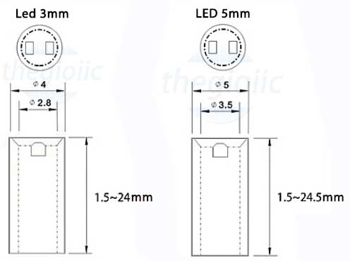Trụ Đỡ LED 5mm Cao 15mm