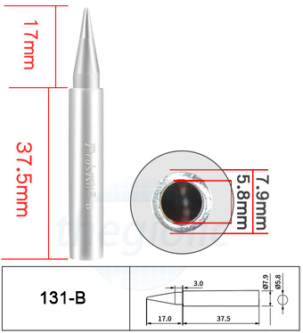 5SI-131-K Tip Hàn Pro'skit 0.5mm