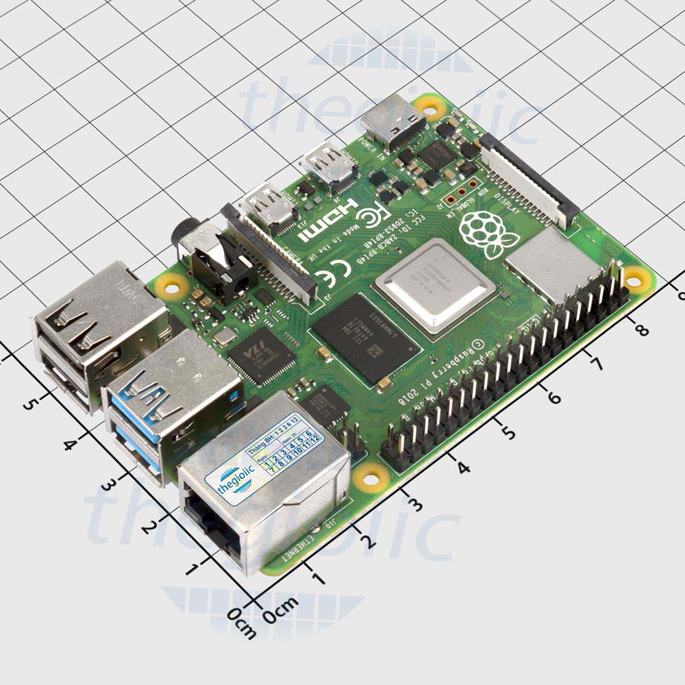 Raspberry Pi Model B 4GB, Broadcom BCM2711, Quad core Cortex-A72 (ARM v8)  64-bit SoC 1.5GHz