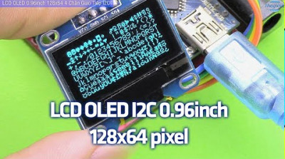 LCD OLED 0.96inch 128x64 Xanh Dương 4 Chân Giao Tiếp IIC