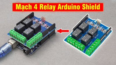 Mạch 4 Relay Arduino Shield