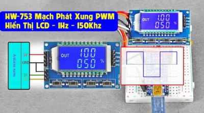 HW-753 Mạch Phát Xung PWM Hiển Thị LCD