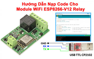Module wifi ESP8266-V12 relay