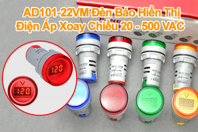 AD101-22VM đèn báo hiển thị điện áp xoay chiều 20 - 500 VAC